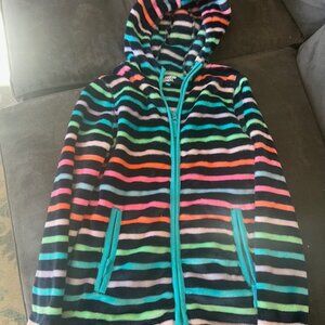 Lands End Girls Plush Multicolored Jacket